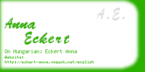 anna eckert business card